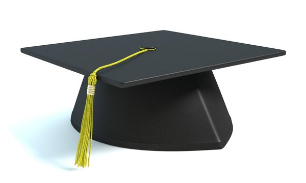 3d illustration of a graduation cap