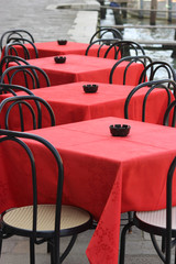 Restaurant tables and chairs