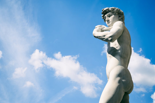 Statue of David Florence Italy Outdoors in Blue Sky