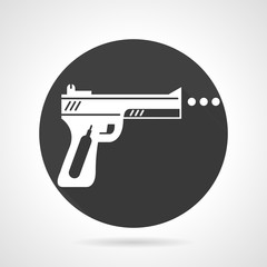 Airgun black round vector icon