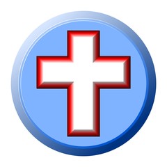 Cross on button