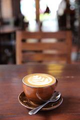 coffee on wood background
