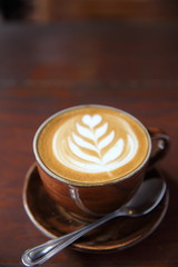 coffee on wood background