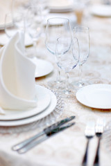 Table set for wedding party