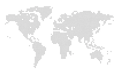 Store enrouleur Carte du monde Carte du monde en pointillés