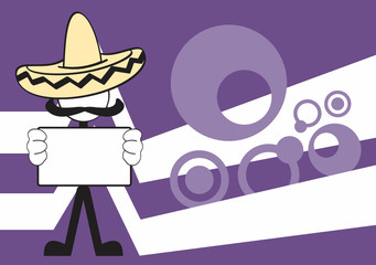 mexican mariachi chilli cartoon background in vector format