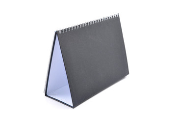 Desk Spiral Calendar Over White Background