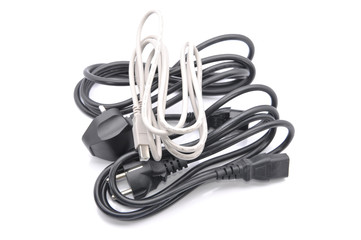 USB Cable Over White Background