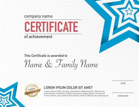 Certificate business and entertainment design template.