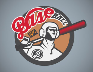 Baseball logo design template.