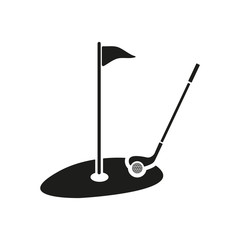 The golf icon. Sport symbol. Flat