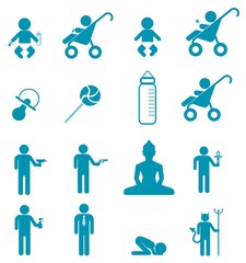 Personnages en 16 icônes	