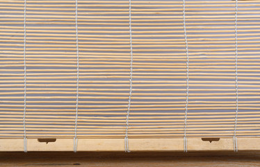 Pattern of bamboo blinds.