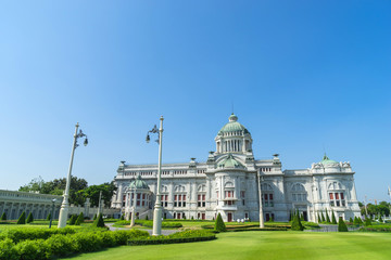 Ananda Samakhom Throne Hall under blue sky