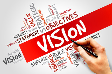 Vision word cloud, business concept