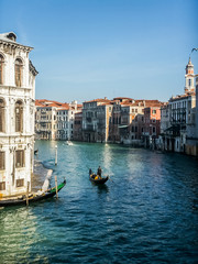 Venise Gondoles sur Le Grand Canal