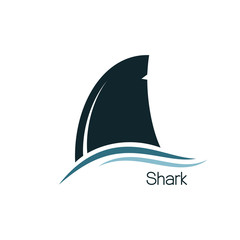 Obraz premium Shark dorsal fin icon