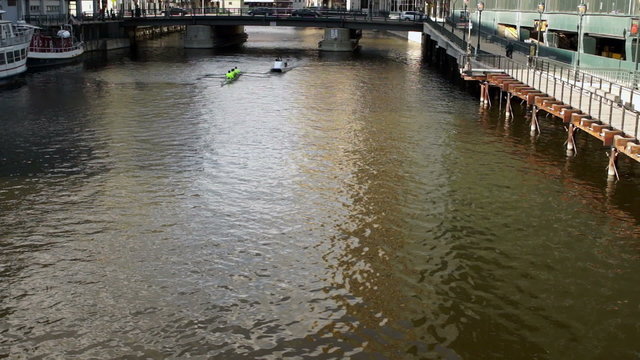 Menomonee River Canal Downtown City Landscape Milwaukee 