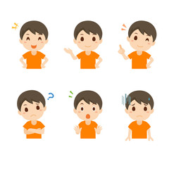 男の子　幼児　表情　ポーズ