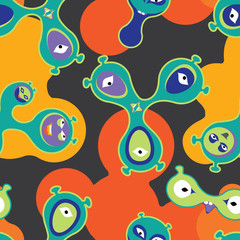 Alien monster pattern background