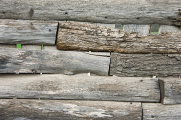 Weathered wood fence