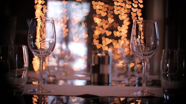 Restaurant Table Laid for Dinner