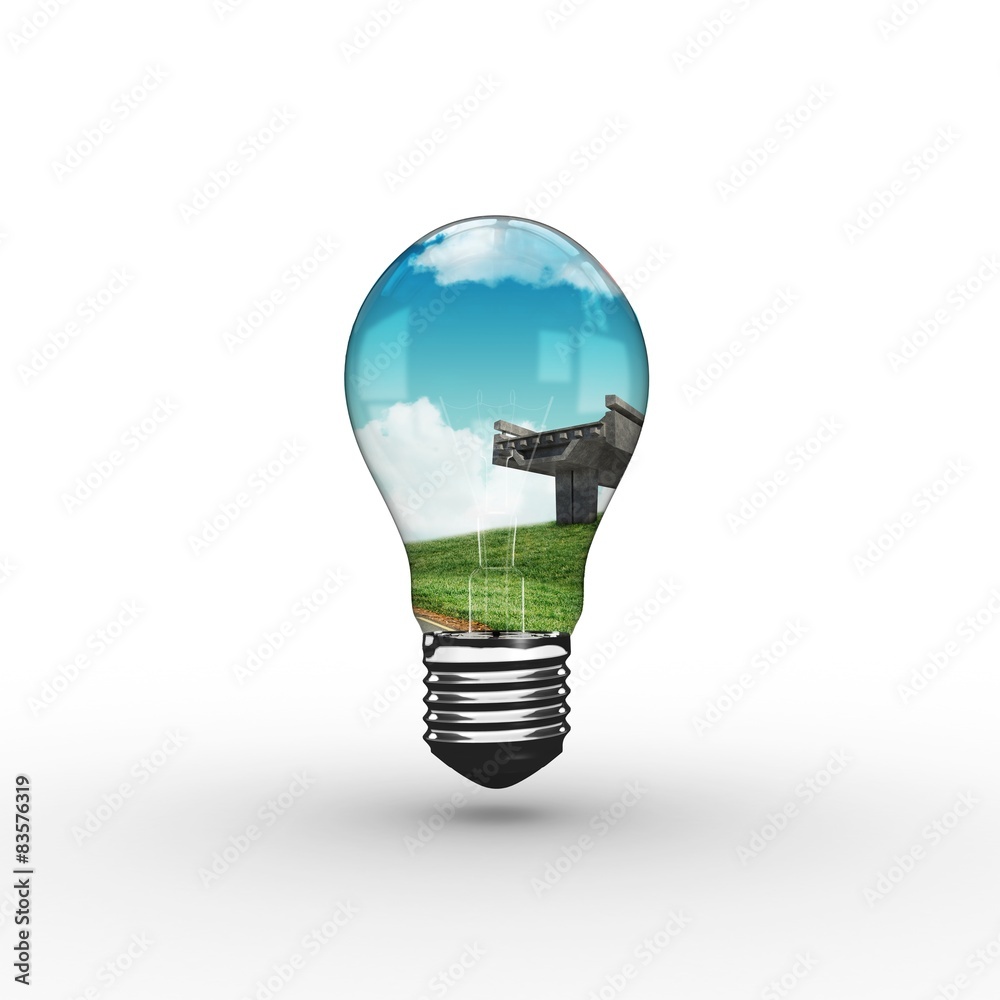 Poster Composite image of empty light bulb