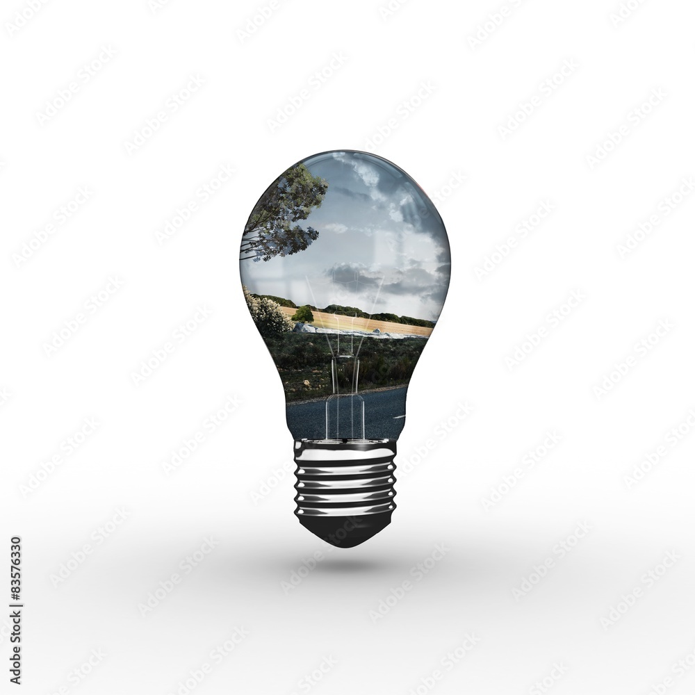 Poster Composite image of empty light bulb
