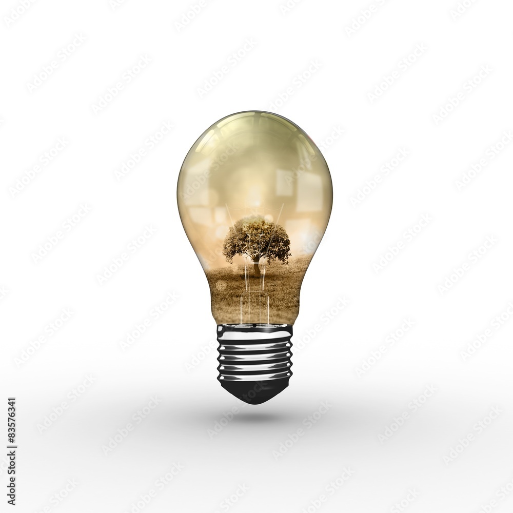 Poster Composite image of empty light bulb