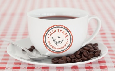 Composite image of fair trade graphic