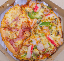 Italian mixed pizza of junk food