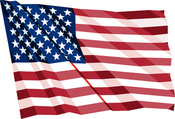 Obraz premium Crumpled US Flag