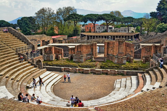 Pompei, italien - Gro&szlig;es Theater