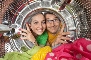 Portrait duo machine à laver