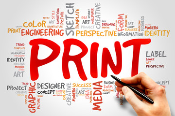PRINT word cloud concept