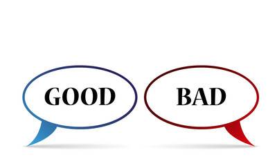 good and bad bubble with shadow