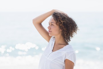 happy woman smiling