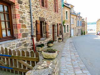 Fototapeta na wymiar Rural street in Brittany, France