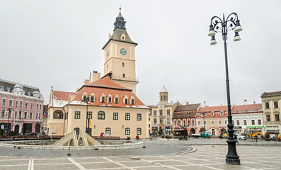 The square "Piata Sfatului", building "Casa Sfatului", Brasov