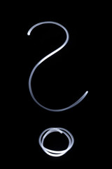 Fototapeta premium Fragezeichen als Leuchtschrift