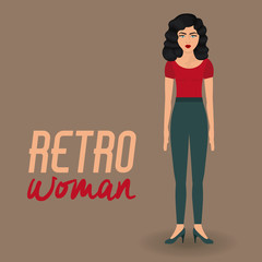 Retro woman design