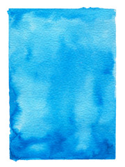 Blue isolated watercolor background