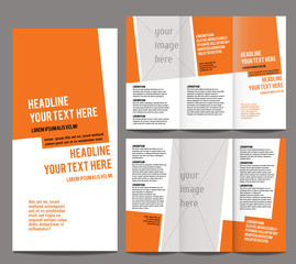 brochure design template vector trifold 