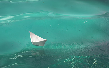 Paper Boat On The Waves