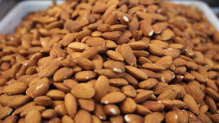 Healthy peeled almonds 