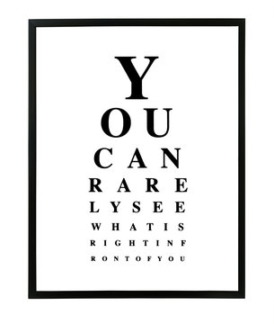 Humorous eyetest chart