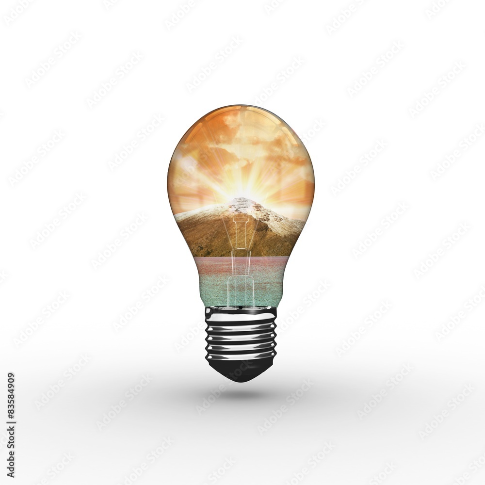 Poster Composite image of empty light bulb