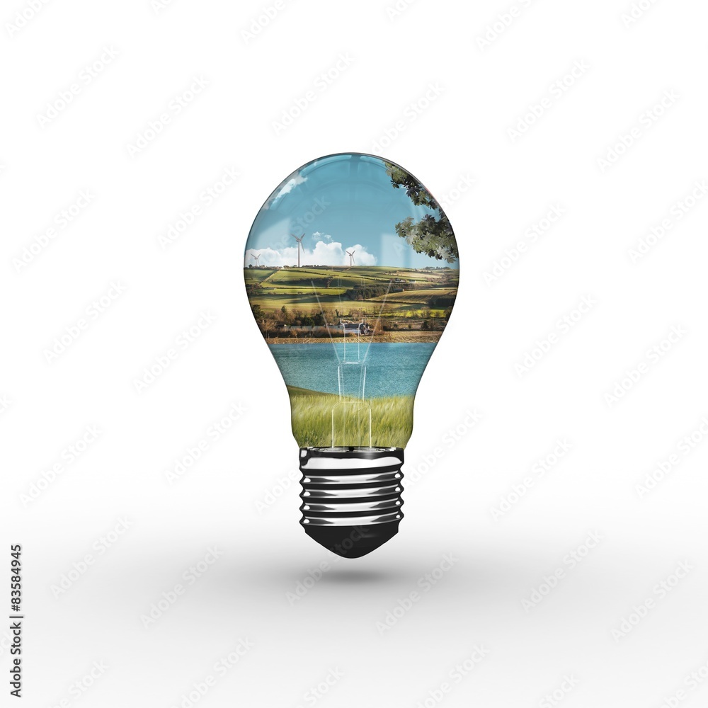 Poster Composite image of empty light bulb
