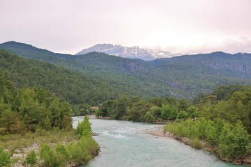 Fototapeta na wymiar river in the green canyon