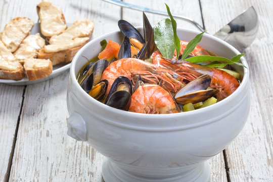 Authentic French Bouillabaisse Fish Soup